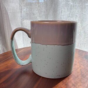 Handmade Speckled Stoneware Mug, Two-Tone Ceramic Coffee Cup, Modern Farmhouse